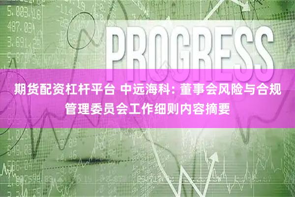 期货配资杠杆平台 中远海科: 董事会风险与合规管理委员会工作细则内容摘要